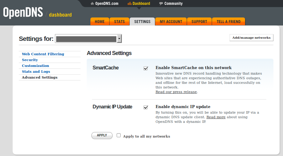OpenDNS Dynamic IP