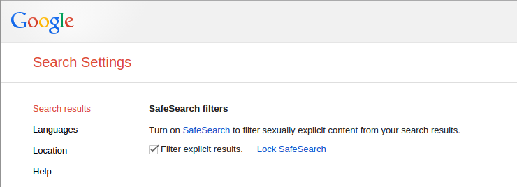 Google Safe Search