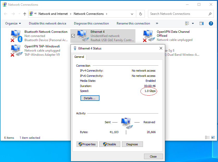 Ethernet Link Speed