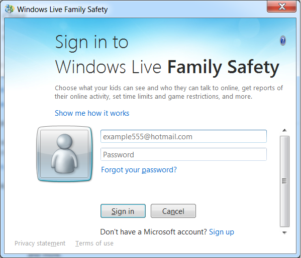 how to use windows live family safety windows 7