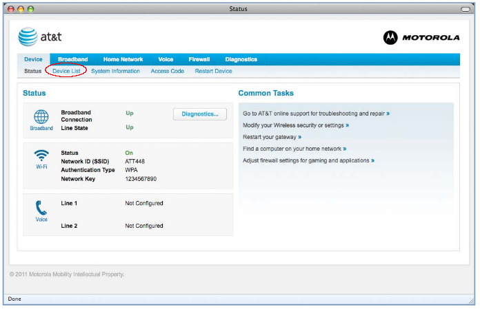 att router configuration